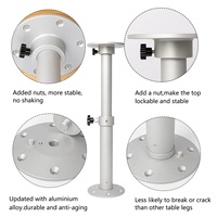 Socle de Table réglable, support de Base de Table détachable, cadre de montage en alliage d'aluminium, Kit de Base de Table pour camping-car, bateau, Yacht