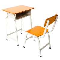 Mobilier scolaire Chaise de bureau en bois pour étudiant Table et chaise d'étude bon marché Ensemble unique bureau et chaise pour l'école primaire