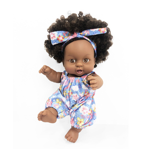 Poupée Bébé <span class=keywords><strong>Reborn</strong></span> Réaliste Noire de 20 CM, Fille Africaine Nouveau-Née, avec Cheveux Afro pour Enfants - Product Image 3
