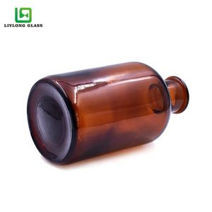 Bouteilles en verre vides personnalisées en ambre avec bouchon en liège 60ml/125ml/250ml/500ml/1000ml Forme Facile à ouvrir Impression à l'écran Pharmacie médicale - Product Image 4