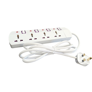 Prise multiple électrique des Émirats arabes unis avec certificat ECAS <span class=keywords><strong>ESMA</strong></span>, câble de 3 m, 3 ou 4 prises AC, 10 A - Product Image 1