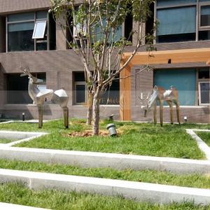 Sculpture décorative Art Déco en acier inoxydable durable ANW3174 pour projets commerciaux et résidentiels - Product Image 3