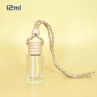 Vente en gros de flacons diffuseurs de parfum pour voiture en verre miniatures de 5 ml, 8 ml, 12 ml, avec cordon de suspension, bouchon couronne, impression sérigraphique de luxe