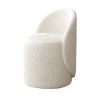 Tabouret de Coiffeuse Rotatif Moderne Nordique, Chaise de Loisirs Simple pour Chambre à Coucher avec Dossier, Table de Maquillage Domestique Rouge Subtil pour Dressing
