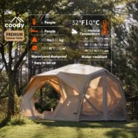 Tente gonflable de luxe Coody Hubshelter Pro Air - Beige, portable, pour le camping et le glamping en famille, à vendre