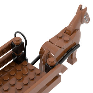 Série MOC5035 Chariot médiéval de <span class=keywords><strong>ferme</strong></span> Chariot de <span class=keywords><strong>ferme</strong></span> Soldats <span class=keywords><strong>Chevalier</strong></span> Briques compatibles Blocs de construction Jouets éducatifs pour enfants - Product Image 6