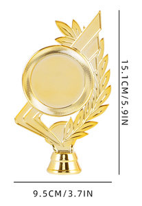 Componentes de trofeos y piezas de trofeos de recuerdo de plástico de anillo de oro genérico para torneo HP28 - Product Image 5
