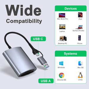 Đầu đọ<span class=keywords><strong>c</strong></span> thẻ nhớ SYONG <span class=keywords><strong>USB</strong></span> <span class=keywords><strong>C</strong></span>/USB3.0 tương thích với máy tính PC, laptop, thẻ nhớ SD 4.0, máy ảnh, điện thoại Android, máy Mac - Product Image 2