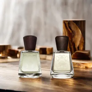 Chiusure di bottiglie di lusso personalizzate e coperchi corona in legno per bottiglie di profumo e diffusore in vetro