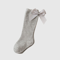 Cmax – chaussettes longues en coton peigné avec nœud papillon pour enfants de 0 à 5 ans