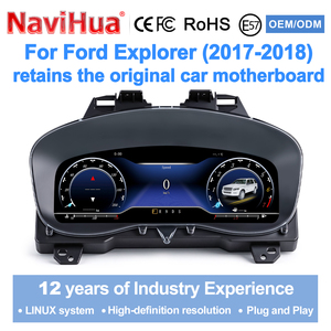 หน้าจอแสดงผลดิจิตอล LCD สำหรับรถยนต์ Navihua ชุดหน้าปัดมาตรวัดความเร็วแบบดิจิตอล  สำหรับ Ford Explorer ปี 2017-2018 - Product Image 2