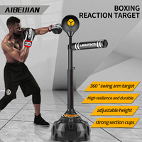 Sac de boxe réglable debout conception personnalisée cible de réaction de boxe 360 ° flexible