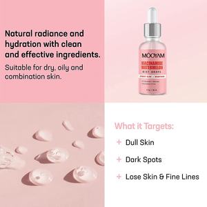 Private Label riparazione del viso siero biologico anguria bagliore Niacinamide <span class=keywords><strong>gocce</strong></span> di <span class=keywords><strong>rugiada</strong></span> siero viso schiarente - Product Image 3