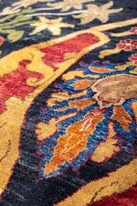 Tapis tibétain en laine et soie noué à la main, revêtement de sol luxueux fait main avec couleurs et motifs personnalisés pour la décoration intérieure - Product Image 6