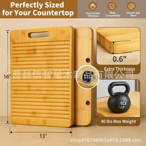 Bamboo Coffee Machine Base With Handle Solid Wood Kitchen Countertop Sliding Tray Modern Design Easy To Clean - Product Image 4