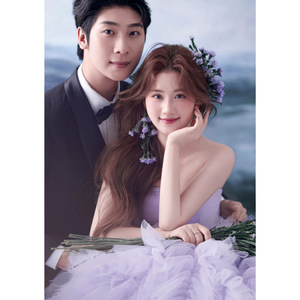 Violet Tulle Ball Gown Wedding Dress Strapless Empire Waistline For Outdoor Photography Studio - Product Image 5