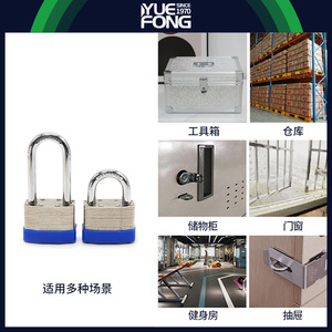 Yuefeng Combination Padlock JR438L Three Wheel Long Shackle Industrial Anti-theft <b>Lock</b> Home Use - Product Image 3