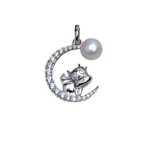 S925 Silver Ox Pendant with 6-8 Pearl Empty <b>Tray</b> DIY Female Headrest <b>Jewelry</b> Accessories Semi Finished 4035 Design - Product Image 5