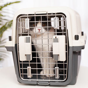 Caisse de transport pour animaux de compagnie approuvée par l'<span class=keywords><strong>IATA</strong></span> en plastique respirant portable durable et en fer pour les voyages - Product Image 4