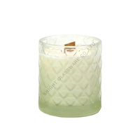 Vase à bougie en verre transparent de luxe pour la décoration intérieure, pot à bougie vide en cristal clair, vente en gros
