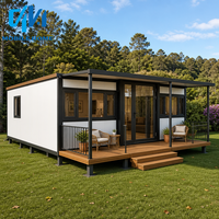 Maisons préfabriquées 40 pieds, 3 chambres, maison modulaire avec cuisine et salle de bain, maison conteneur portable extensible