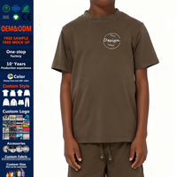 Effen Kleur Hoge Kwaliteit Grijze Kleur Regular Fit Kids T-Shirts Groothandel Custom 100 Katoen Korte Mouw T-Shirts