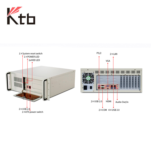 KTB IPC-610E I5 4th Gen Rackmount Pc 4U 2U 1U 3U 19 Inch Rack Mounted Industrial Pc I7 for IoT