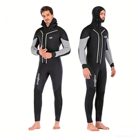 Combinaisons de plongée DIVESTAR de haute qualité, personnalisées, en néoprène de 7 mm, à manches longues, imperméables pour adultes, vente en gros, fermeture éclair avant, plongée, surf, homme