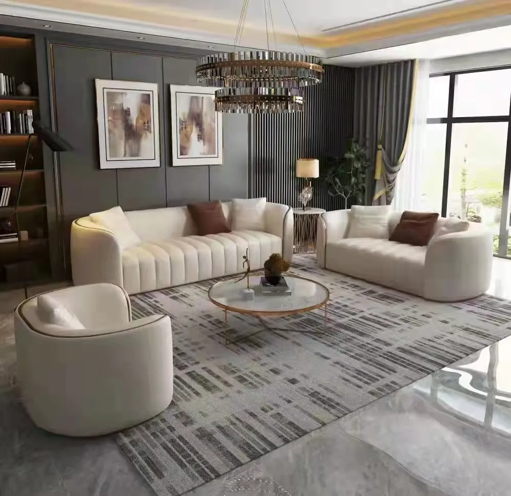 Italian straight row down sofa modern Nordic light luxury minimalist living room simple latex seats for one two three
