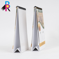 Calendrier de table en papier d'art de luxe, pelliculage brillant, impression numérique pour le Nouvel An, cadeau promotionnel d'entreprise, OEM, vente en gros