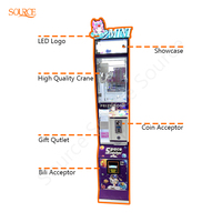 SOURE Mini machine à griffes colorée, petite et compacte, pour la vente en gros, avec accepteur de billets, pour la distribution de jouets à monnayeur, modèle 'World Vending', à vendre