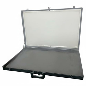 Glass Storage Case Aluminum Display Case with Acrylic <b>Top</b> Showcase Glass Display Case - Product Image 1