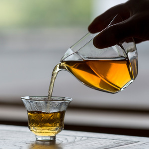 Hexagonal Transparent Glass Fairness Cup Small Size Thickened Kung Fu <b>Tea</b> <b>Set</b> <b>Tea</b> Serving Vessel Afternoon <b>Tea</b> - Product Image 3