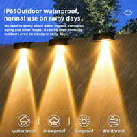 Lampe murale solaire extérieure IP65 étanche, LED RGB avec détecteur de mouvement, éclairage de terrasse moderne, spot décoratif, lampe solaire extérieure