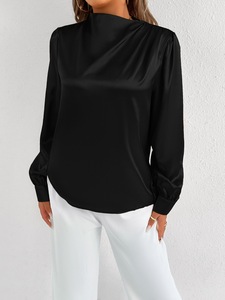 Annshine 2026 Musim Panas Kemeja Satin Fashion Baru untuk Wanita, Blus Satin Transparan Ringan untuk Perdagangan Luar Negeri - Product Image 4