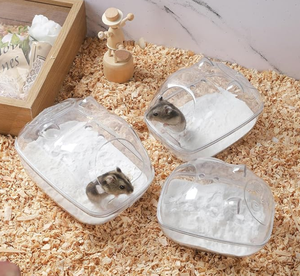 Baño para Hámster 2 en 1, Bañera Portátil de Plástico a Prueba de Salpicaduras y Polvo para Hámsteres Dorados, Artículos para Mascotas - Product Image 6