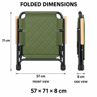 Chaise de camping pliante en tissu Oxford, acier au carbone, portable, pour plage, pique-nique, pêche, jardin, randonnée