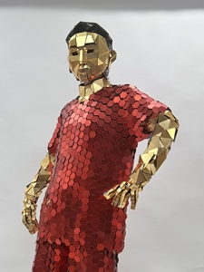 FUNTOYS, el Nuevo y Popular Disfraz de Espejo Plateado con Diseño de Balón de Fútbol para <span class=keywords><strong>Mujer</strong></span>, Ideal para Fiestas y Actuaciones - Product Image 5