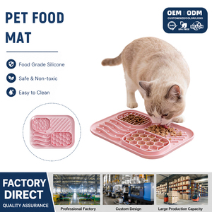 Wholesale Custom Colorful Good Quality Slow-Feeding <b>Mat</b> with Suction Cup Waterproof Easy to Clean Silicone Pet Food <b>Mat</b> - Product Image 1
