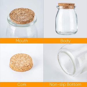 Hot Sale 30Pack Mini Food Jarra De Vidrio Yogurt Candy 150ml 5oz <b>Jam</b> Pudding Glass <b>Jars</b> With Cork Lid - Product Image 3