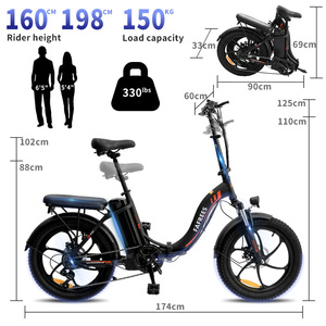 Vélo électrique pliable FAFREES F20 20 pouces avec transmission par chaîne à 7 vitesses, batterie lithium amovible 15Ah, cadre pliable FAFREES F20 - Product Image 4