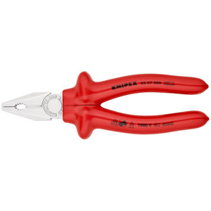 Pince combinée KNIPEX 03 07 200 avec isolation intégrée, testée VDE, chromée, 200 mm - Product Image 1