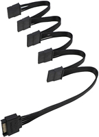 Cable divisor de alimentación para disco duro de servidor, de 4 pines Mole 4pin IDE 1 a 5 SATA 15Pin, 1 macho a 5 hembras SATA 15 Pin