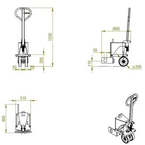 Roulette <span class=keywords><strong>de</strong></span> conteneur 10 tonnes 8 tonnes 7 tonnes 5 tonnes 3 tonnes équipement mobile système <span class=keywords><strong>de</strong></span> levage roue transport remorque cadre système <span class=keywords><strong>de</strong></span> levage - Product Image 6
