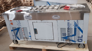 Giá rẻ! Lớn Ice Cream máy cuộn 10 thùng + 2 chảo chiên sữa chua Máy làm HJ-A10A - Product Image 3