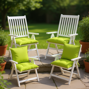 Juego de 4 cojines para paletas de exterior, tela Oxford verde, 24 x 24 pulgadas, resistentes al agua, extraíbles, lavables, para uso en todas las estaciones - Product Image 2