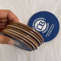 Sous-verres classiques en liège écologiques de la marque Giftway avec logo personnalisé, épaisseur 5 mm, réutilisables, taille personnalisée 10 cm pour la table de la maison