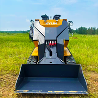 Mini Skid Steer Loader Compact Tracked Crawler Loader EPA CE Mesin Konstruksi Pertanian dengan Lampiran
