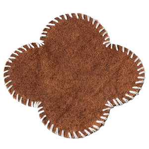 Posavasos de lino y algodón cosidos a mano, teñidos con color de caqui, alfombrillas aislantes del calor para mesa de té, uso doméstico - Product Image 5