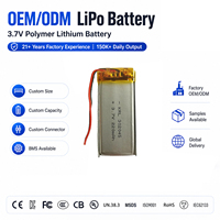 Persediaan Besar 302045 220mAh 3.7V Baterai Jam Tangan Pintar Rentang Suhu Luas Baterai Lithium Ion Polimer OEM